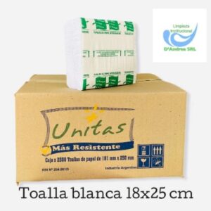 TOALLA BLANCA UNITAS 2500 UNIDADES COD 1984