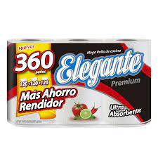 ROLLO DE COCINA ELEGANTE 3X120 PAÑOS