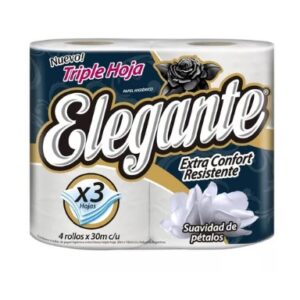 PAPEL HIGIENICO ELEGANTE TRIPLE HOJA X 30MTS