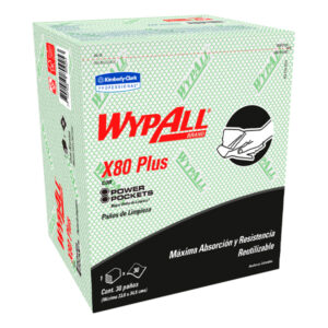 PAÑO WYPALL X 80 PLUS VARIOS COLORES