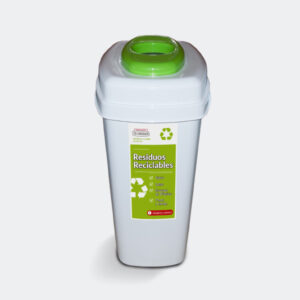 RECIPIENTE RESIDUOS X 50 LTS RECICLADO VERDE COD 0666