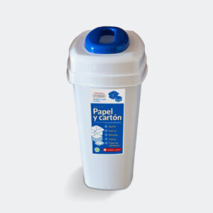 RECIPIENTE RESIDUOS X 50 LTS PAPEL/CARTON AZUL COD 0674