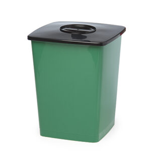 RECIPIENTE CUADRADO X 23 LTS SIN TAPA VERDE COD 1607