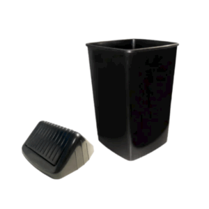 RECIPIENTE CUADRADO X 44 LTS TAPA VAIVEN NEGRO COD 1708