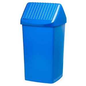 RECIPIENTE CUADRADO X 44 LTS TAPA VAIVEN AZUL COD 2410