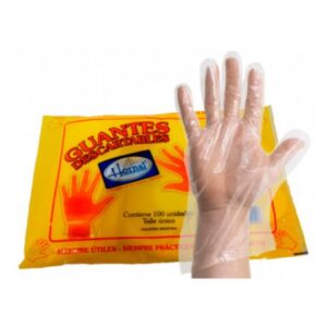 GUANTES POLIETILENO CRISTAL PAQ X 100 UNIDADES COD 0765
