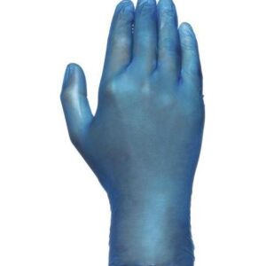GUANTES VINILO AZUL EXTRA LARGO CAJA X 100 UNIDADES COD 0797