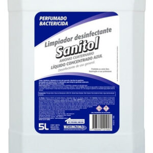 LIMPIADOR DESINFECTANTE SANITOL AZUL X 5 LTS COD 3408