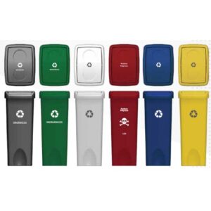CESTO TAPA VAIVEN PLANA X 35 LTS VARIOS COLORES