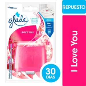 GLADE CANASTA LIQUIDO REPUESTO I LOVE YOU X 50 ML COD 8024